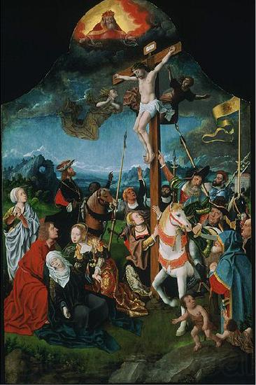 Jan Mostaert The Crucifixion Spain oil painting art